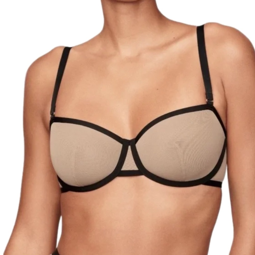 CUUP Tan and Black Bra